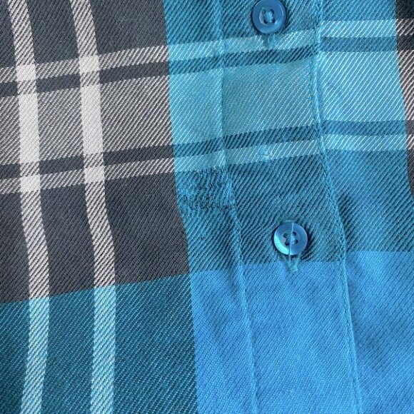 KUHL Blue Plaid Button up Shirt M - Picture 10 of 14